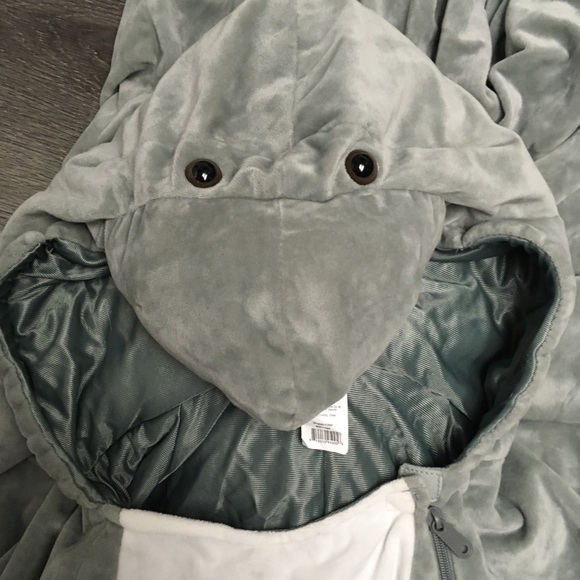 Grey White Shark Costume Hyde and Eek Adult Jumpsuit Adult Large Halloween - Picture 7 of 12